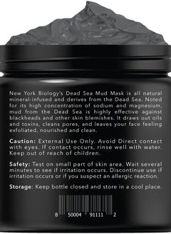 NEW YORK BIOLOGY THE ULTIMATE COSMECEUTICALS New York Biology Dead Sea Mud Mask for Face and Body - Spa Quality Pore Reducer for Acne, Blackheads and Oily Skin, Natural Skincare for Women, Men - Tightens Skin for A Healthier Complexion - 8.8 oz 