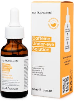 masque Bar Masque Bar My Ingredients Caffeine UnderEye Solution for Dark Circles Puffiness and Wrinkles  Treatment for Bags Under Eyes and Fine Lines for Men and Women 