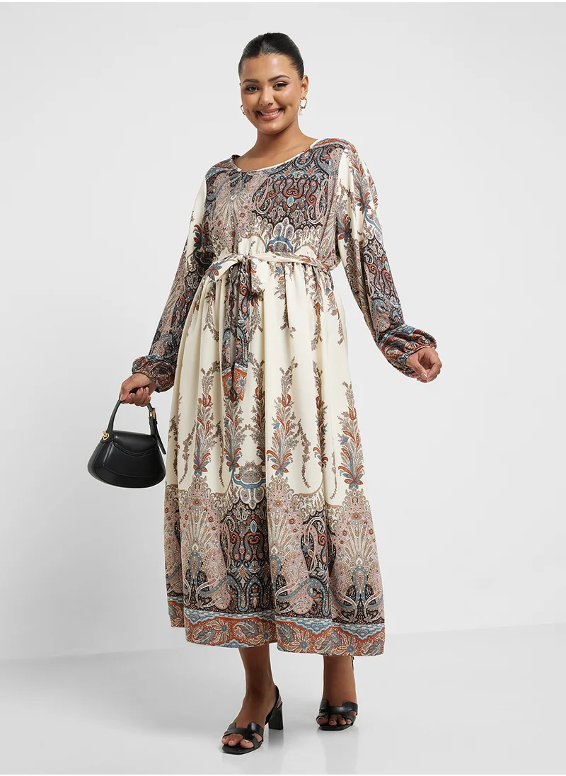 Ella Plus Abstract Print Dress