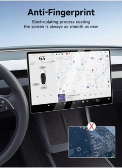 Generic 9H Tempered Glass Screen Protector for Tesla Model 3 (2024) 15.4" Touchscreen + 8" Rear Touchscreen, One Touch Easy to Install, Anti-Fingerprint, Anti-Scratch, Accessories for Model 3 Highland  - Image 5