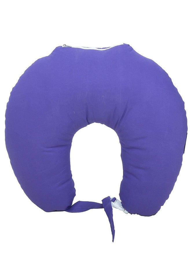 GET IT Cotton 5-in-1 Feeding Pillow with Detachable Cover | New Born Portable Breast Feeding Pillow for Baby | Infant Support for Baby and Mom (Full Purple) - Image 4
