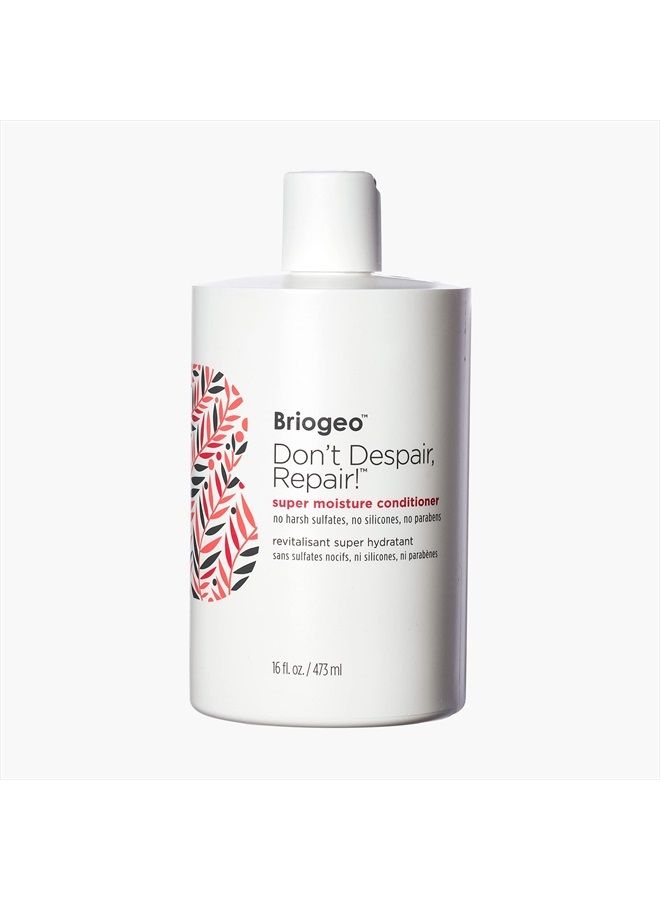 Briogeo Don't Despair Repair Super Moisture Conditioner, for Dry, Damaged or Color Treated Hair, Repairs Straight, Wavy and Curly Hair, Vegan, Phalate & Paraben-Free, 473ml - Image 1