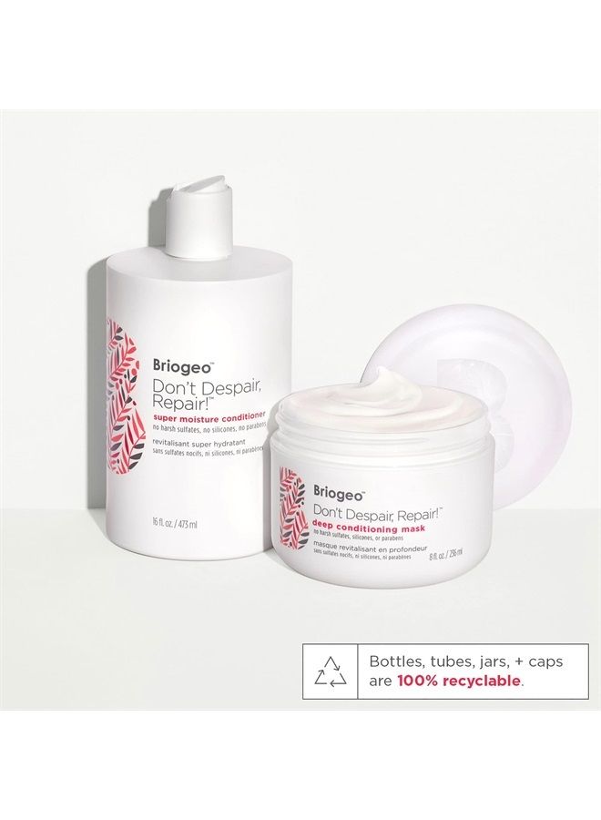 Briogeo Don't Despair Repair Super Moisture Conditioner, for Dry, Damaged or Color Treated Hair, Repairs Straight, Wavy and Curly Hair, Vegan, Phalate & Paraben-Free, 473ml - Image 4