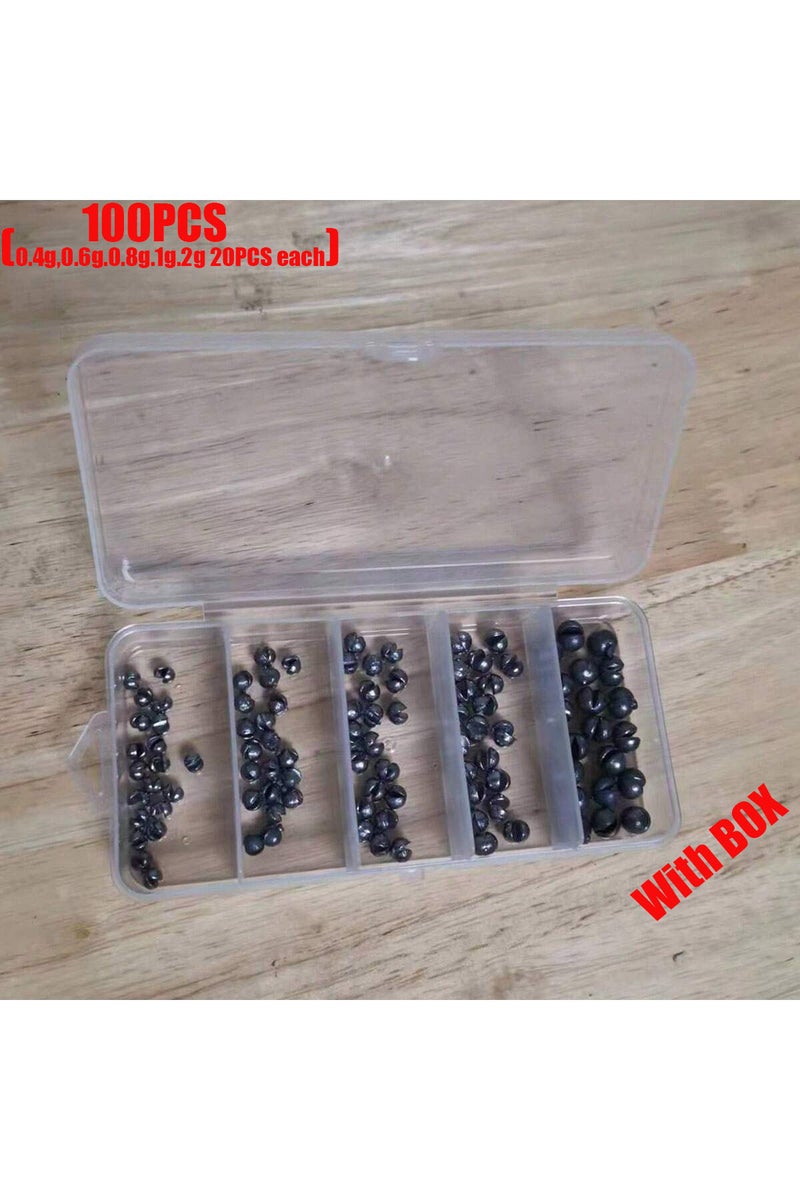 ١٠٠ قطعة من أثقال الرصاص القابلة للفصل، ١٠٠ قطعة من أثقال الرصاص الغاطسة لصيد الأسماك، أوزان صيد الأسماك