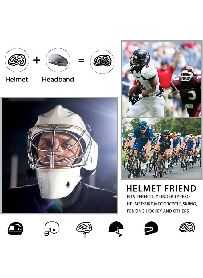 Depend 4 PCS Mens Women Headband Mens Sweatband Sports Headband For Running Crossfit Cycling Yoga Basketball Working Out Stretchy Moisture Wicking Unisex Hairband  - Image 5