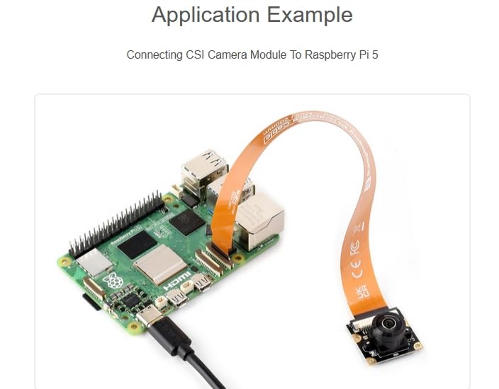 Wonrabai Official CSI FPC Flexible Cable Compatible with Raspberry Pi 5, 22Pin to 15Pin, Suitable for CSI Camera Modules, 500MM/50CM/1.64 FT - Image 5