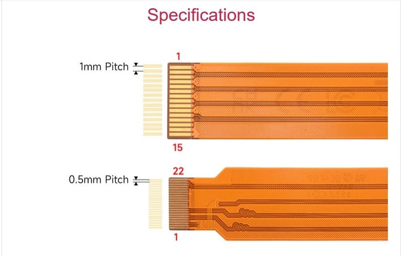 Wonrabai Official CSI FPC Flexible Cable Compatible with Raspberry Pi 5, 22Pin to 15Pin, Suitable for CSI Camera Modules, 500MM/50CM/1.64 FT - Image 4