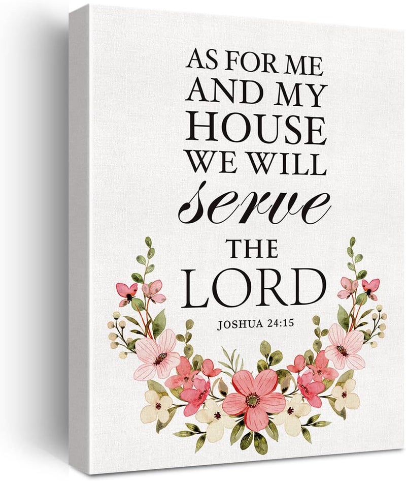 JerLoe Motivational Canvas Wall Art - Joshua 24:15 - Image 1