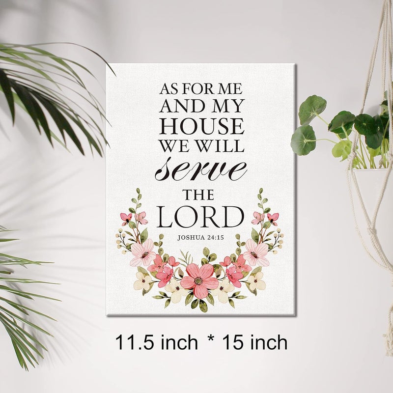 JerLoe Motivational Canvas Wall Art - Joshua 24:15 - Image 2