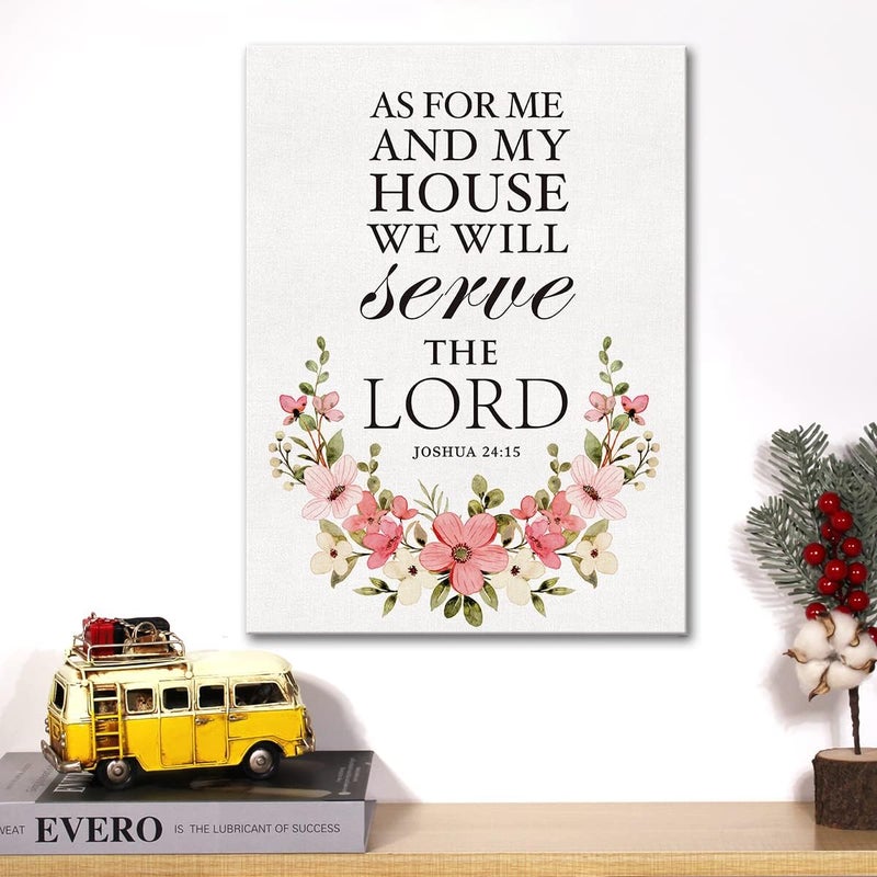JerLoe Motivational Canvas Wall Art - Joshua 24:15 - Image 4