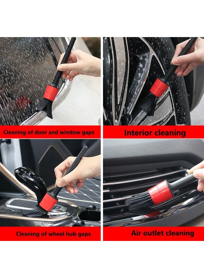 5 حزمة فرش بلاستيكية سوداء FlexiClean متعددة الأغراض لتنظيف السيارات والإلكترونيات والمنزل - Image 4