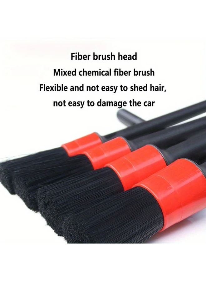 5 حزمة فرش بلاستيكية سوداء FlexiClean متعددة الأغراض لتنظيف السيارات والإلكترونيات والمنزل - Image 2