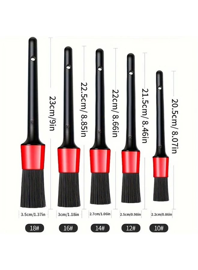 5 حزمة فرش بلاستيكية سوداء FlexiClean متعددة الأغراض لتنظيف السيارات والإلكترونيات والمنزل - Image 5