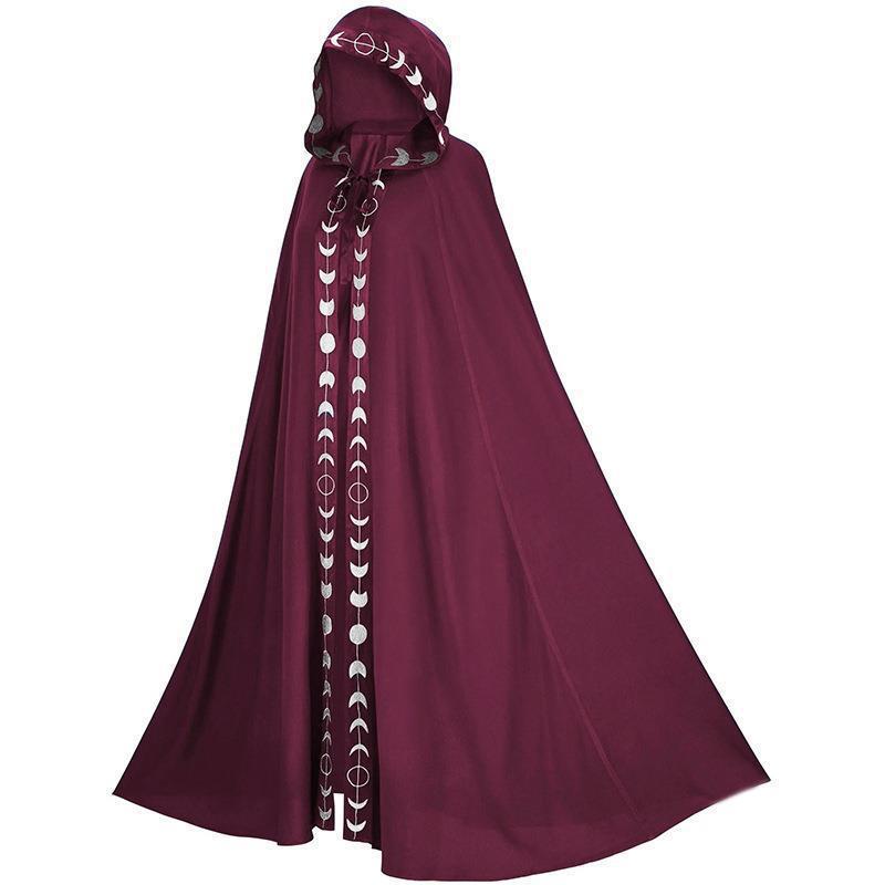 Lace Hooded Cape Medieval Renaissance Halloween Cosplay Costume - Image 5