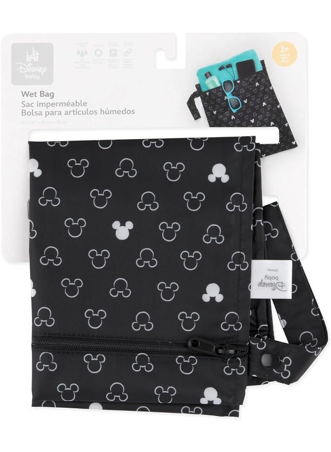 Bumkins Waterproof Wet Bags for Baby, Disney Mickey Mouse, Travel, Swimsuit, Cloth Diapers, Pump Parts, Gym Clothes, Toiletries, Strap to Stroller, Zipper Reusable Bag - Image 5