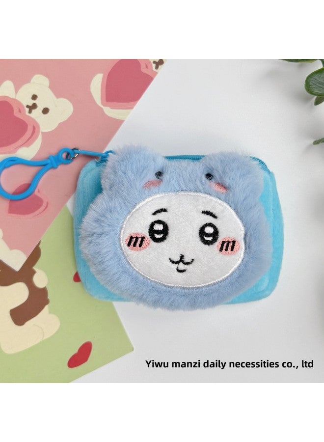 Cute Capybara Long Bag Plush Coin Purse Pendant Kt Yugui Pacha Storage Long Wallet-Specifications:Blue Headgear Long Bag-Color:Long 8.5 * Wide 11.5cm - Image 1