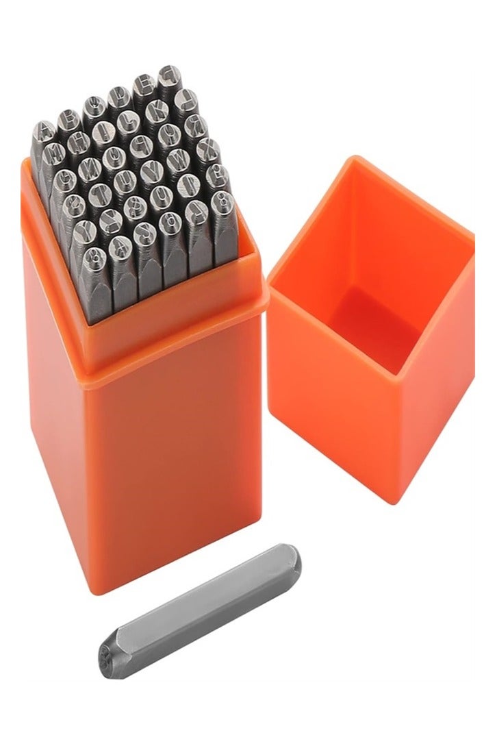 37 Pcs Number and Letter Punch Set 3mm Metal Stamping Tool Set A to Z 0 to 9 Heart Shape Letter Number and Symbols Stamp Punch for Stamping Metal Wood Plastic Leather - Image 1