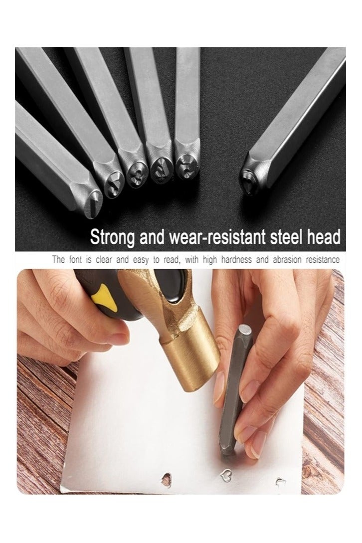 37 Pcs Number and Letter Punch Set 3mm Metal Stamping Tool Set A to Z 0 to 9 Heart Shape Letter Number and Symbols Stamp Punch for Stamping Metal Wood Plastic Leather - Image 5