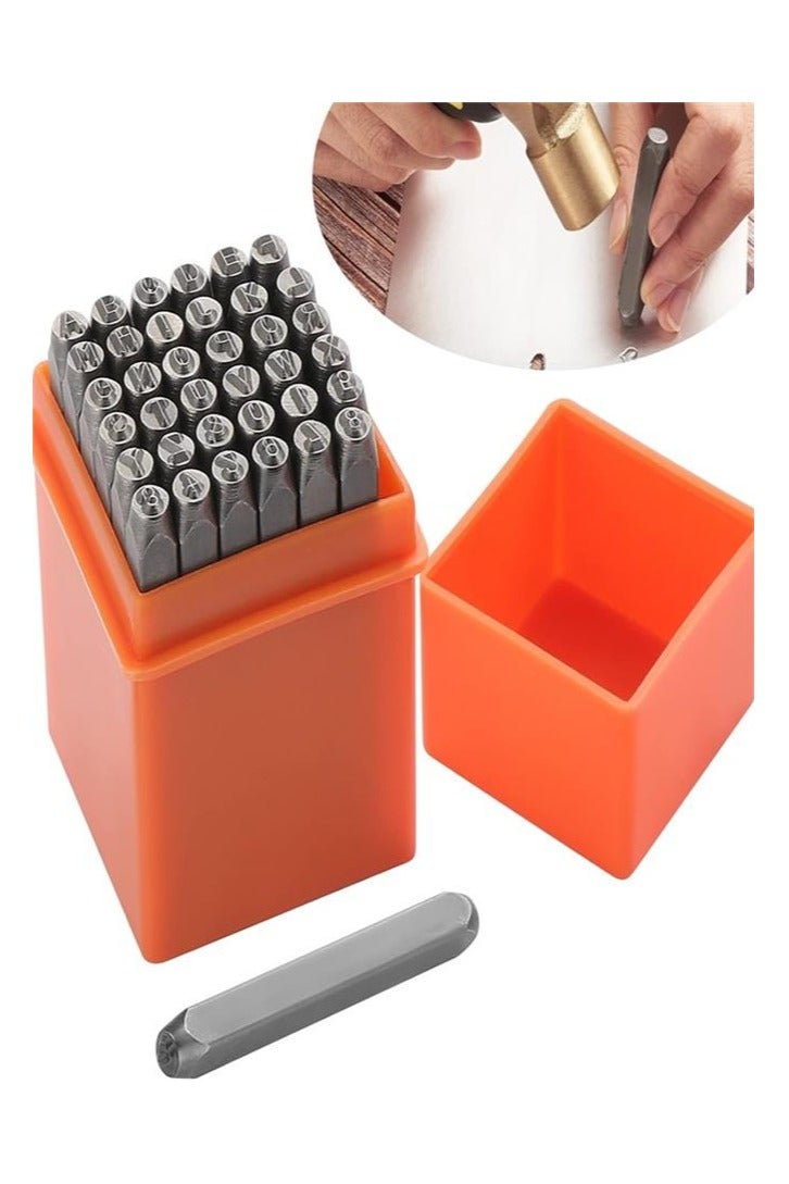 37 Pcs Number and Letter Punch Set 3mm Metal Stamping Tool Set A to Z 0 to 9 Heart Shape Letter Number and Symbols Stamp Punch for Stamping Metal Wood Plastic Leather - Image 3