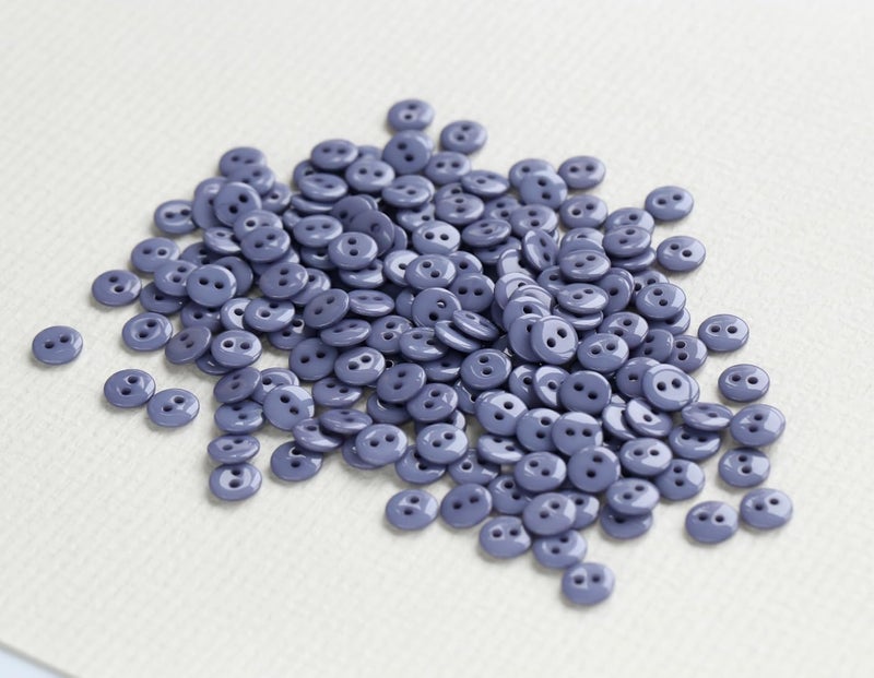 GANSSIA 500pcs 9mm (11/32 Inch) Tiny and Small Size Resin Buttons for Garments Sewing 2 Holes Dark Gray Color Buttons DIY Crafts - Image 4