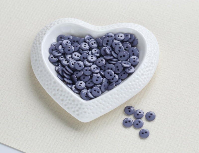 GANSSIA 500pcs 9mm (11/32 Inch) Tiny and Small Size Resin Buttons for Garments Sewing 2 Holes Dark Gray Color Buttons DIY Crafts - Image 3