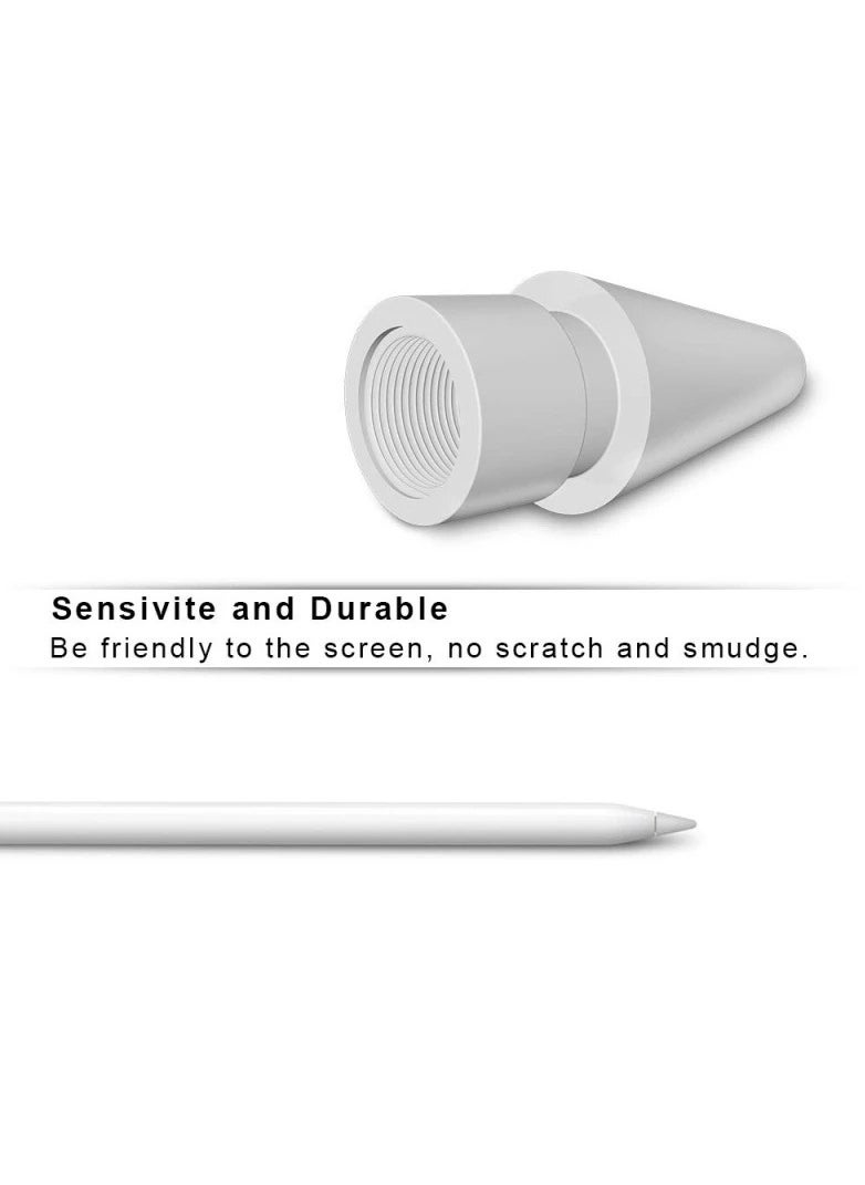 6-Piece Quality Quality Replacement Tips Set For Apple Pencil White  - Image 2