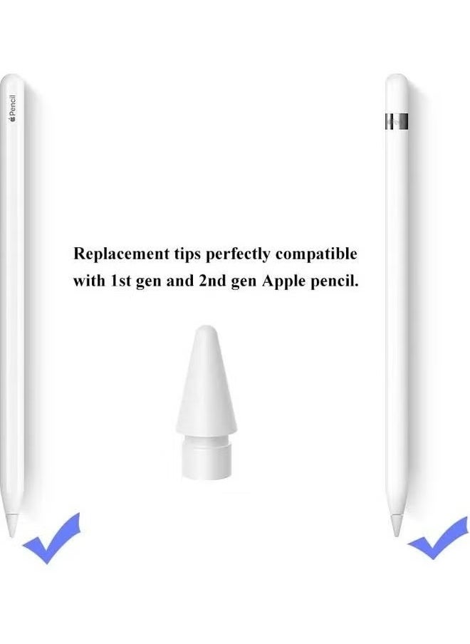 6-Piece Quality Quality Replacement Tips Set For Apple Pencil White  - Image 3