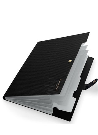 Expanding File Folder, Accordion File Organizer with 5 Pocket Folders, Letter Size Portable Paper Organizer, Sleek Filing Folders with Snap Closure for School Office Supplies, A4 Size, Black - pzsku/ZF41F852FE757E44AC118Z/45/_/1722266703/eb161342-5d54-4906-98ca-36b21f375078