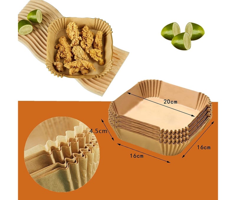 SKY-TOUCH SKY 200PCS Air Fryer Disposable Paper Liners 16cm – Non-Stick Oil-Proof Food Grade Parchment Sheets for Air Fryer, Oven & Microwave – Easy Clean Baking Accessories - Image 4