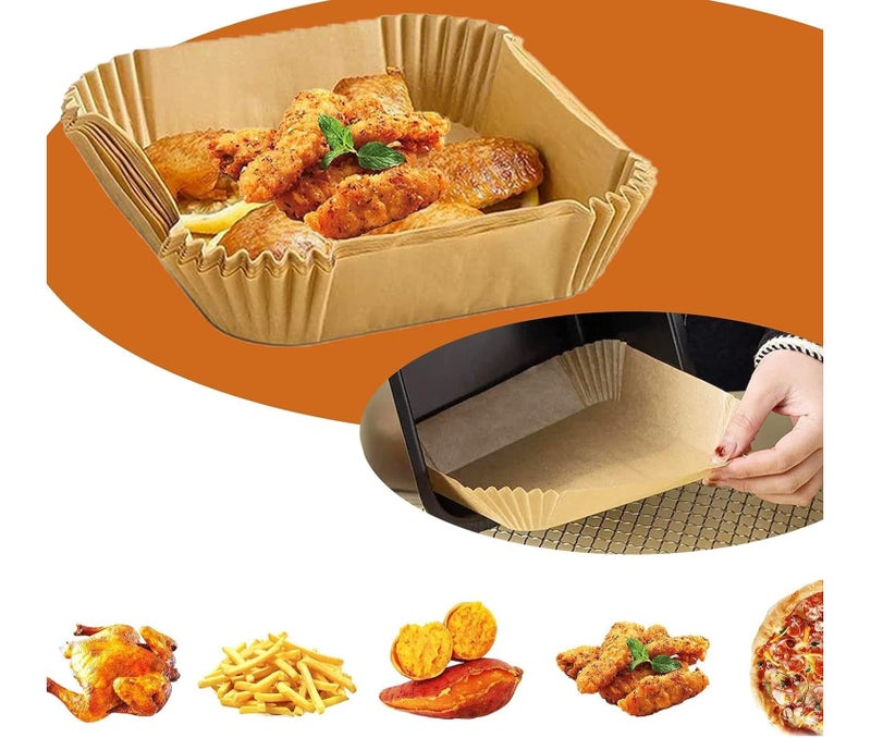 SKY-TOUCH SKY 200PCS Air Fryer Disposable Paper Liners 16cm – Non-Stick Oil-Proof Food Grade Parchment Sheets for Air Fryer, Oven & Microwave – Easy Clean Baking Accessories - Image 5
