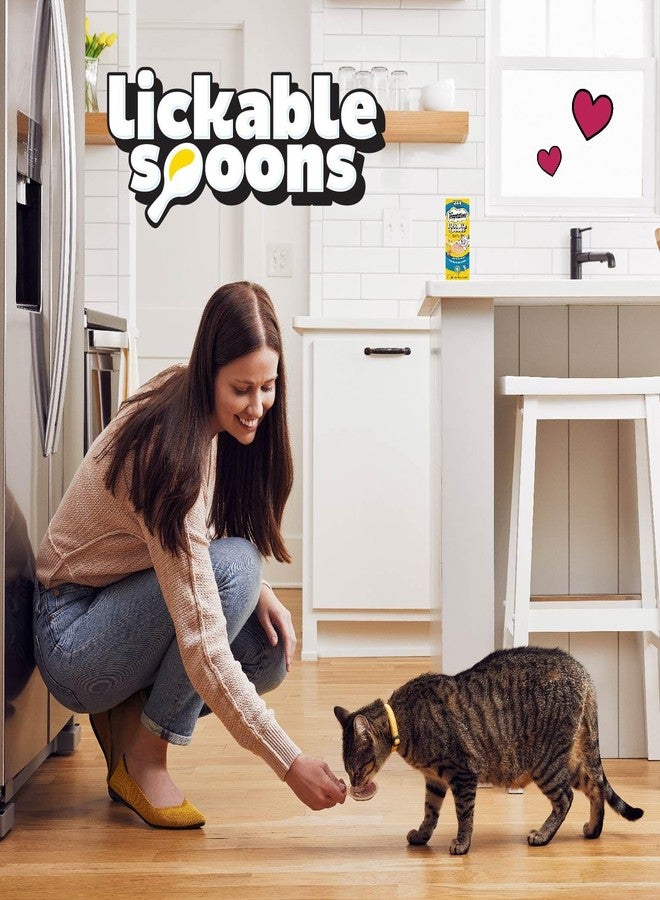 Temptations Lickable Spoons Adult Wet Cat Treat, Savory Salmon and Tempting Tuna Flavor, 4 Spoons, Pack of 12 (48 Total Treats) - Image 5