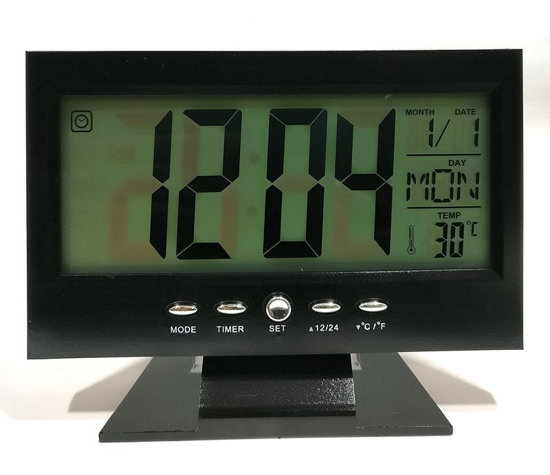 Royals Digital LCD Clock with Calendar Temperature Sensor Alarm for Table and Study Desk Big Digit Clock - Image 4