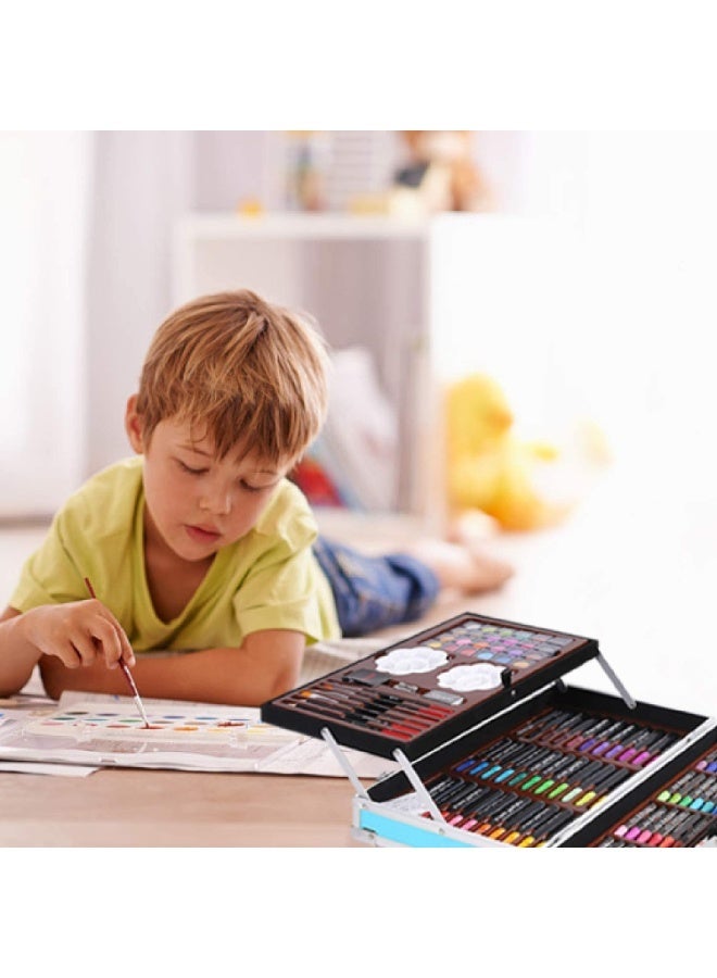 145 PCS Art Supplies Drawing Painting Art Set for Kids Girls Boys Teens, Aluminum Case Coloring Art Kit Drawing Art Supplies Case, Markers Crayon Colour Pencils for Artists Kids - Image 2