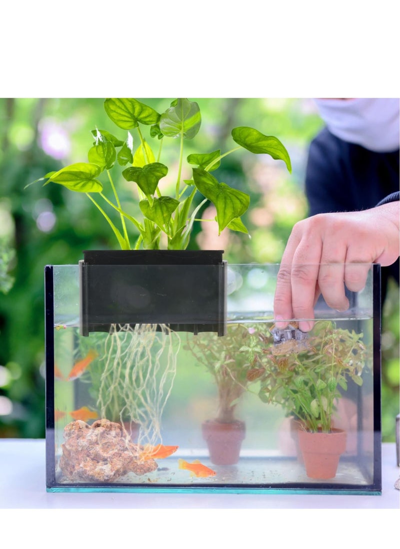KASTWAVE Hanging Plant Holders,1PC Fish Tank Plant Holder Hanging, Aquarium Planter Aquatic Plant Pot Accessories for Potted Live Plants, and Aquascape Decorations  - Image 3