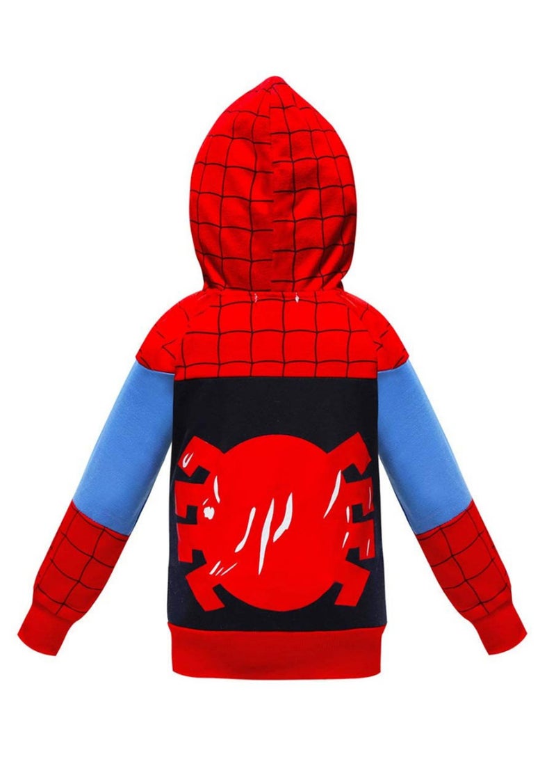 زي هودي تنكري مع غطاء للرأس بشكل سبايدرمان 6 - 7 Years - Image 2