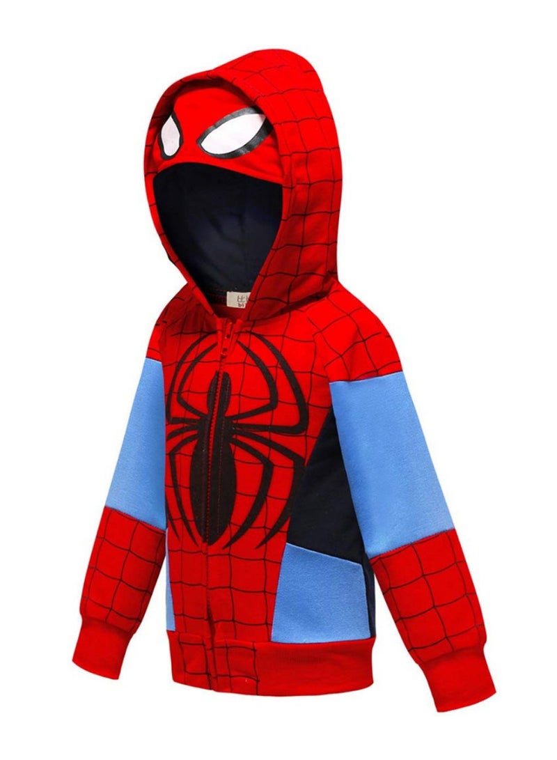 زي هودي تنكري مع غطاء للرأس بشكل سبايدرمان 6 - 7 Years - Image 1