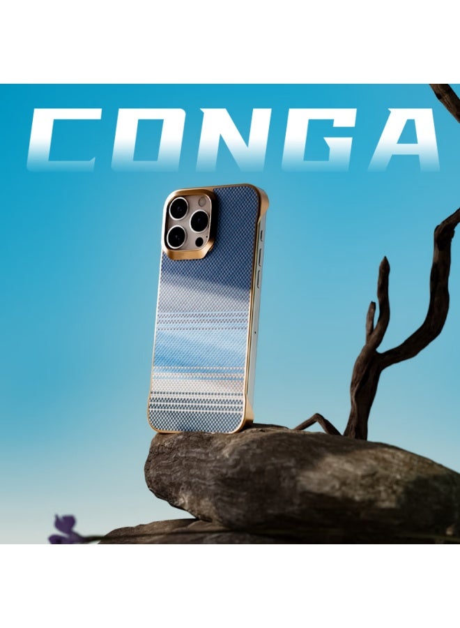 Conga Apple 16 Phone Case Iphone 16 Kevlar Aramid Fiber Protective Cover Ultra-Thin Anti-Drop Heat Dissipation Frameless Sunset - Image 3