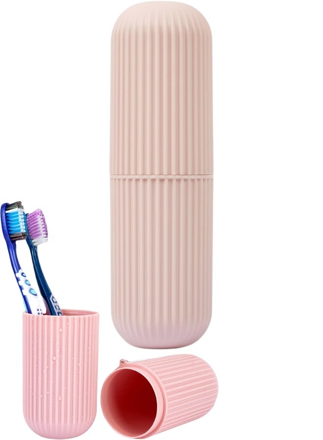 علبة فرشاة أسنان محمولة 1 قطعة – حافظة فرشاة أسنان محمولة ومضادة للغبار، علبة تخزين وفرشاة منظمة للسفر، المدرسة، العمل، التخييم والمنزل - Image 1