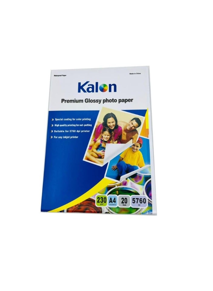 Generic A4-230Gsm premium Glossy Photo Paper 20 sheets  - Image 1