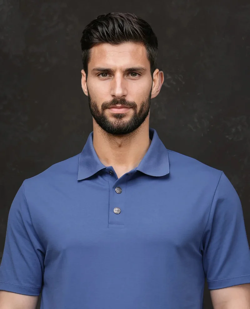 Rare Rabbit Men's Polo With Snap Button