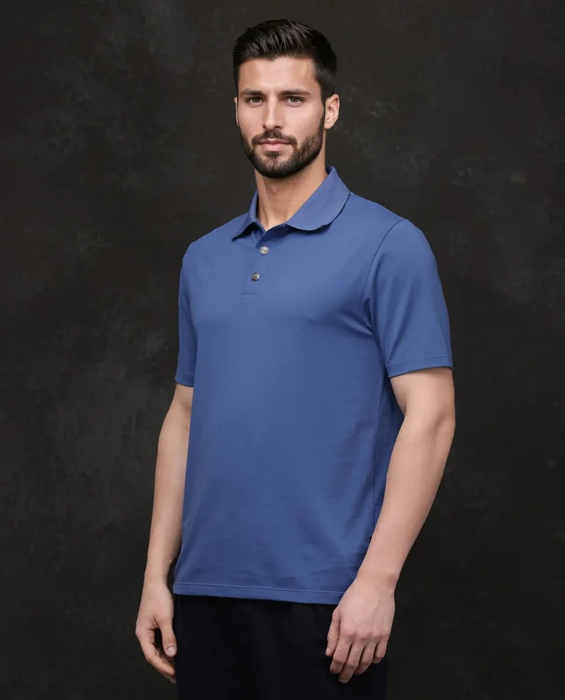 Rare Rabbit Men's Polo With Snap Button