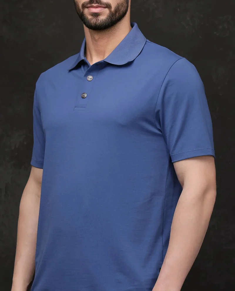 Rare Rabbit Men's Polo With Snap Button