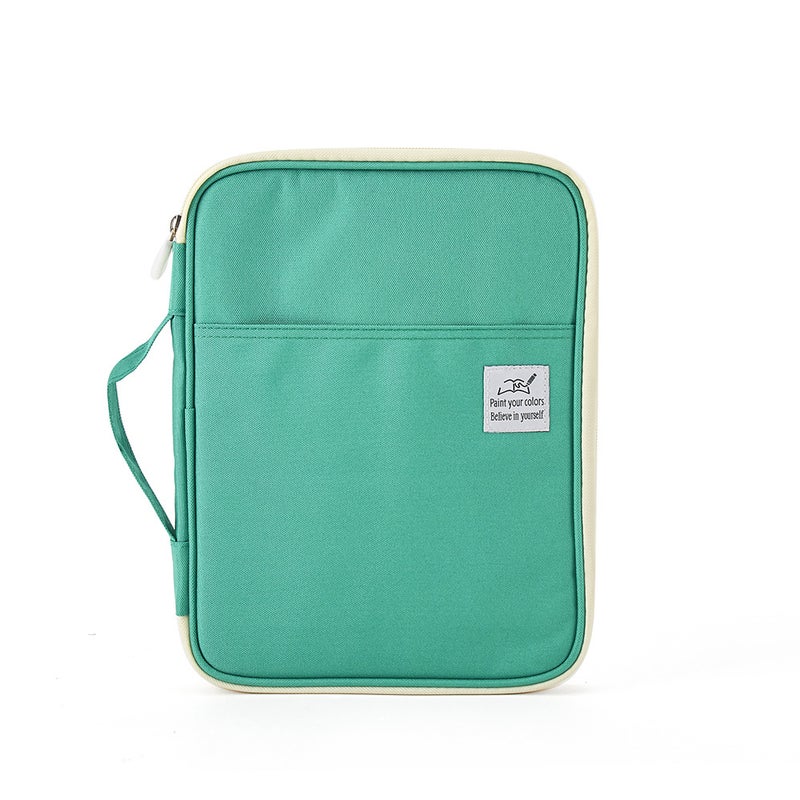 New 192/96 color pencil curtain sketch painting special Pencil Case art student storage bag stationery bag in stock Green 