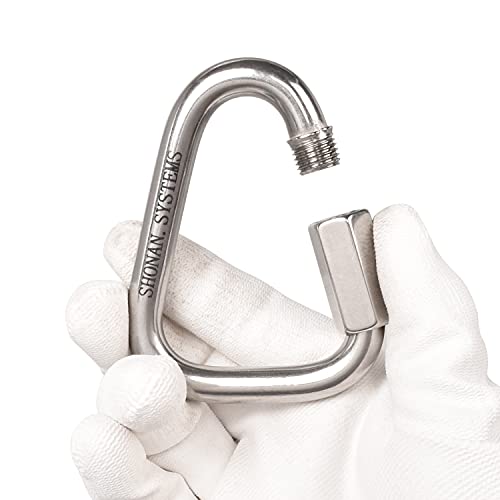 Shonan.Systems SHONAN Delta Quick Link, Large Stainless Steel 3.5 Inch Triangle Quick Links Heavy Duty Triangle Carabiners Marine Grade, 1 Pack, 2300 Lbs Capacity - Image 3