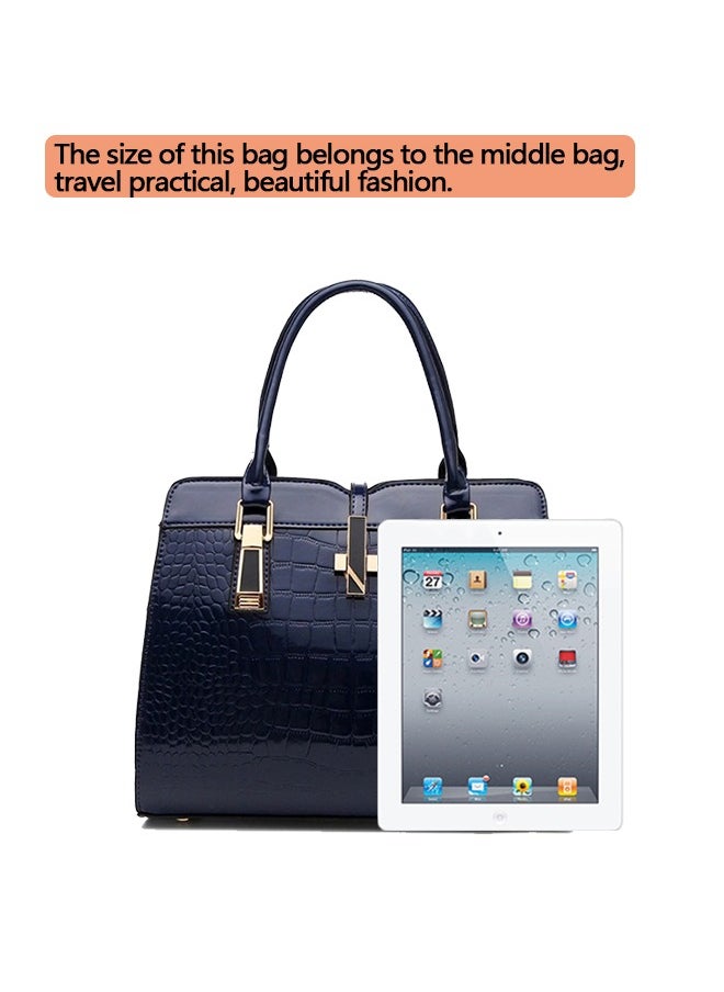 Yolu - Crocodile Texture PU Leather Handbag, Women Leather Crossbody Bag - Image 1