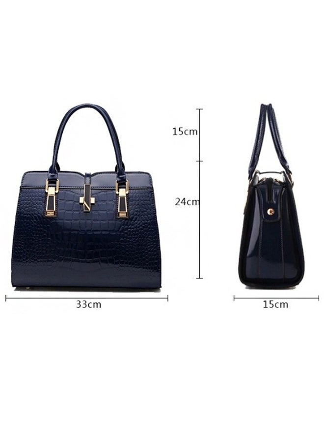 Yolu - Crocodile Texture PU Leather Handbag, Women Leather Crossbody Bag - Image 1
