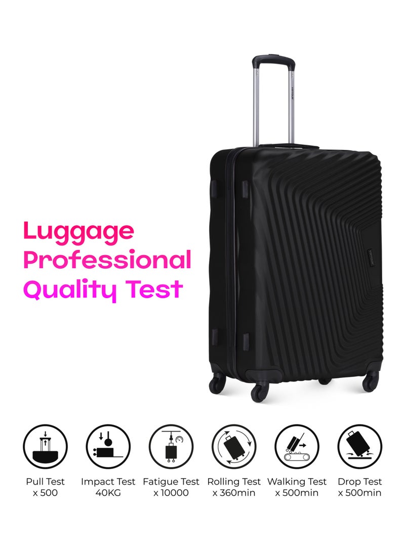 VIPTOUR ABS Material 3-Piece Hard Case Trolley Luggage Set, 4 Quiet 360° Spinner Wheels Suitcase With Combination Lock, Small (2.5kg), Medium (3kg), Large (3.8kg) (20''/24''/28'') - Image 2