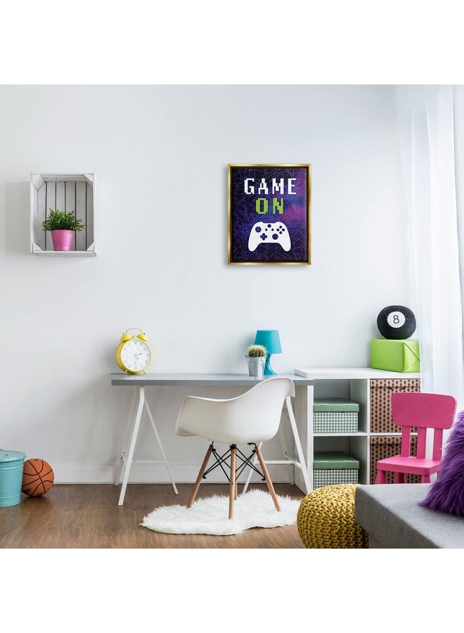 Stupell Industries Game On Bold Geometric Pattern Gaming Controller Floating Framed Wall Art, Design By Victoria Barnes - Image 2