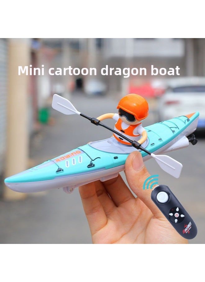 2.4 High Speed Remote Control Speedboat Wireless Charging Competition Children Dragon Boat Boat Boy Water Toy Boat-Color:♧☩―lemon Orange Dragon Boat Racing―☩♧-Specifications:♧☩―2 Remote Control Batteries + Charging Cable―☩♧  - Image 2