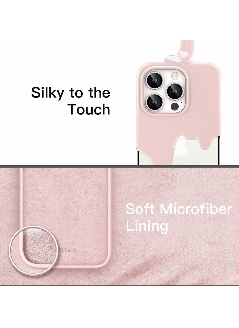 Raxoom Silicone Case for iPhone 14 Pro Max 6.7-inch, Silky-Soft Touch Full-Body Protective Phone Case, Shockproof Cover with Microfiber Lining (Pink) - Image 5